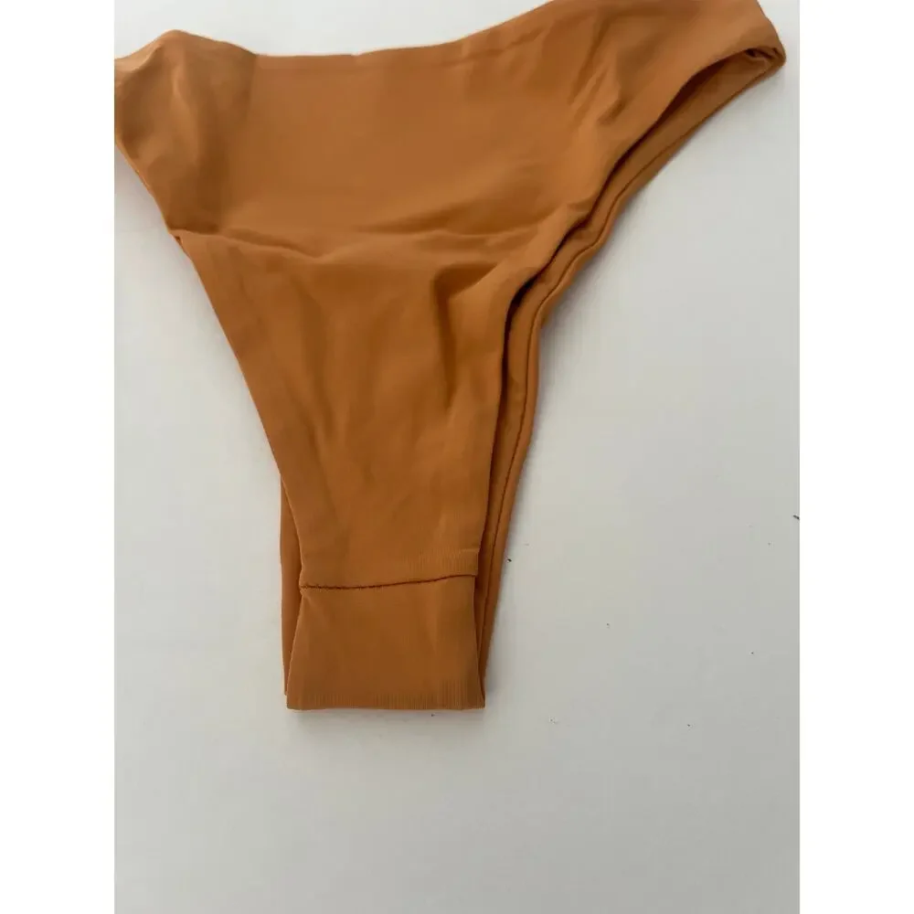 NWT Revolve x Stone Fox Swim Women's June Bikini Bottom Sandstone Side Tie SZ XS